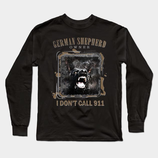 German Shepherd Dog - GSD Long Sleeve T-Shirt by Nartissima